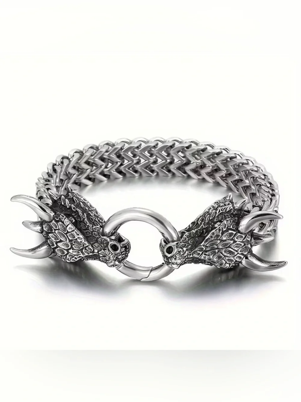 NEW! Stainless Steel Dragon Head Chain Bracelet 🐉
